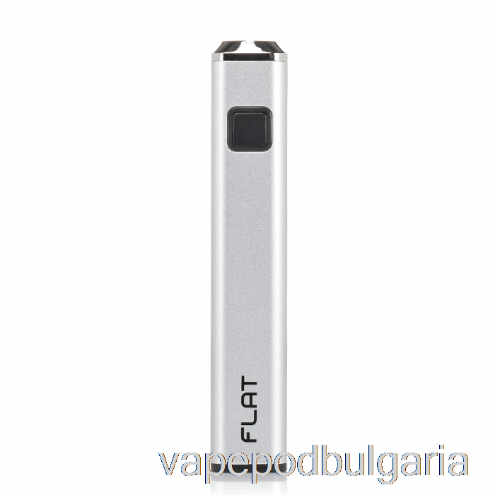 Vape 10000 Дръпки Yocan Flat 510 батерия сребриста